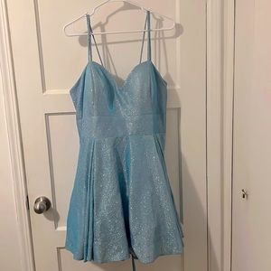 Light Blue Glittery Formal Dress Prom/Homecoming